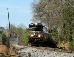 NS 1103 leads train 350 around the curve at Fetner